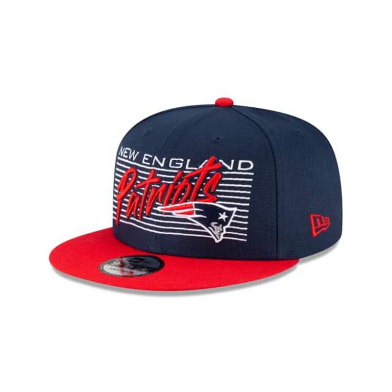 NFL New England Patriots Retro 9Fifty Snapback (WDU0596) - Blue New Era Caps